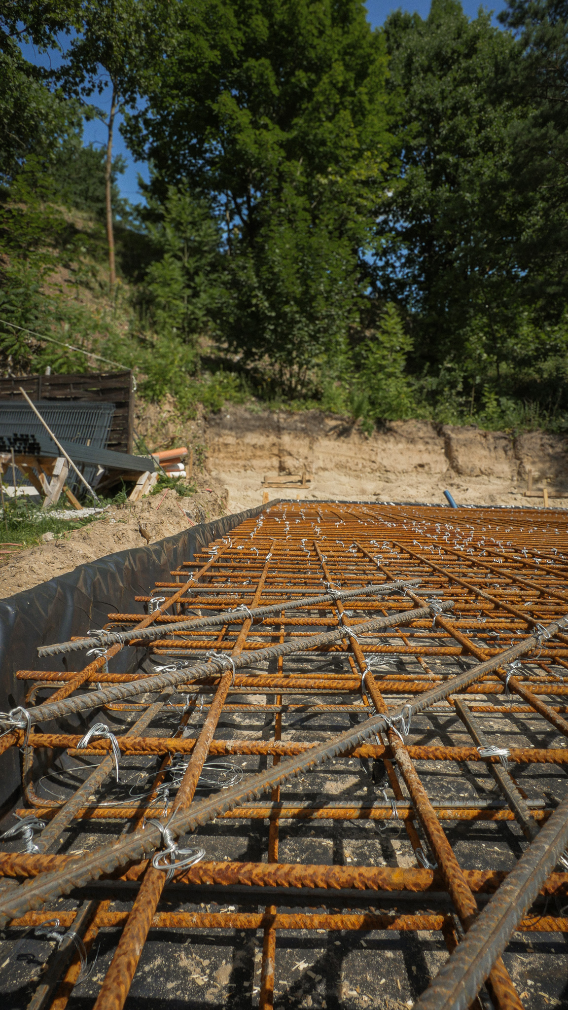 Dwuwarstwowe zbrojenie płyty fundamentowej